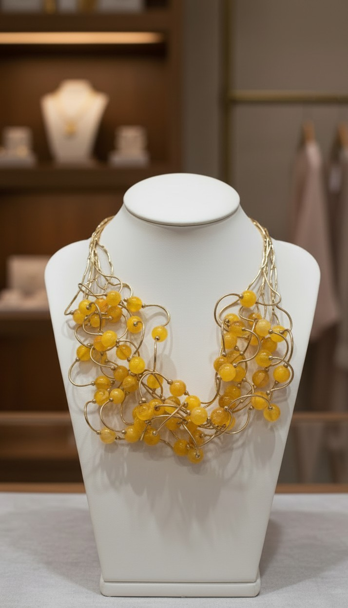 COLLANA PETTORALE Multifilo "Sole"