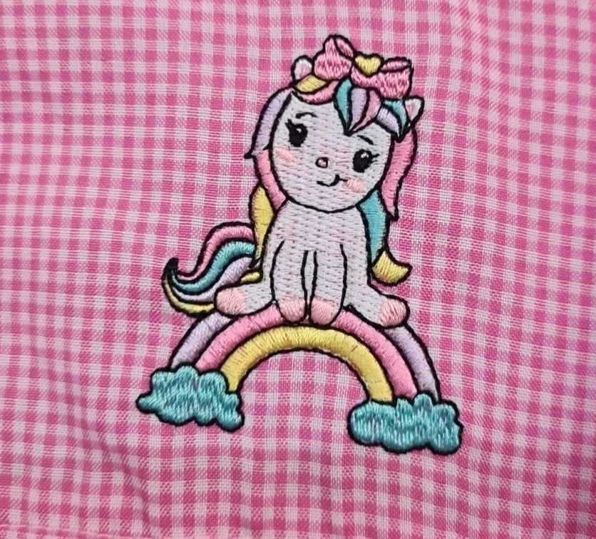 GREMBIULE ASILO BIMBA - SCUOLA MATERNA UNICORNO + OPZIONE STAMPA NOME FACOLTATIVO
