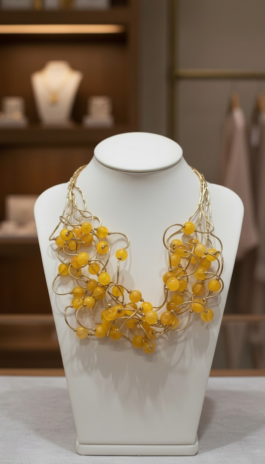COLLANA PETTORALE Multifilo "Sole"