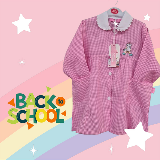 GREMBIULE ASILO BIMBA - SCUOLA MATERNA  UNICORNO + OPZIONE STAMPA NOME FACOLTATIVO